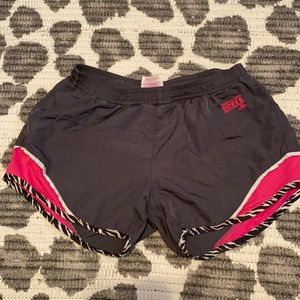 Soffe athletic shorts with pink & zebra